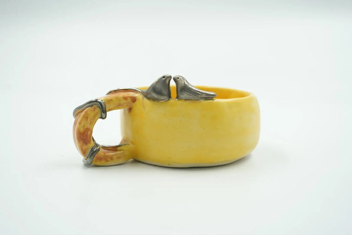 Love Birds Hand Crafted Ceramic Large Cup KHAZAF TAQUEEN