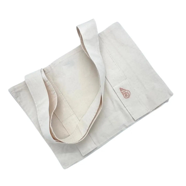Sea Life Embroidered Cotton Beach Tote Bag FAN ALDARZA TAQUEEN