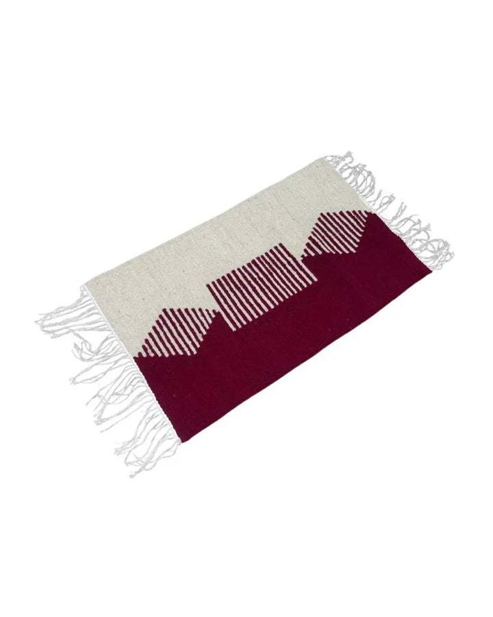 Wall Hanged Natural Wool Rug 61 X 59 CM ZOLIA TAQUEEN